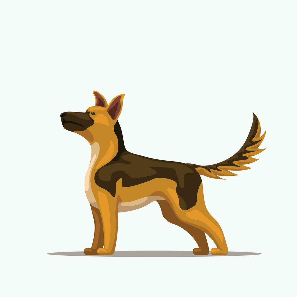 shepherd cartoon dog vector