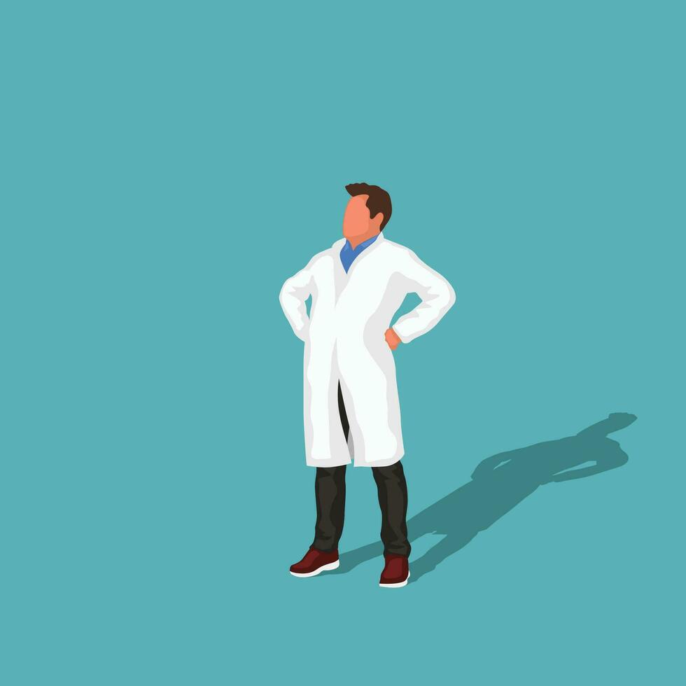 doctor in a confident pose vector