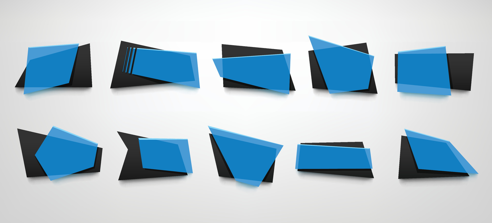 blue banners set 31962571 Vector Art at Vecteezy