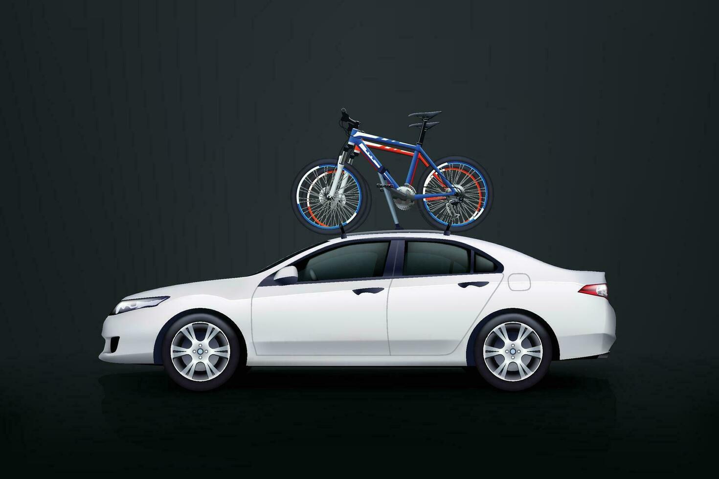bicycles on car vector