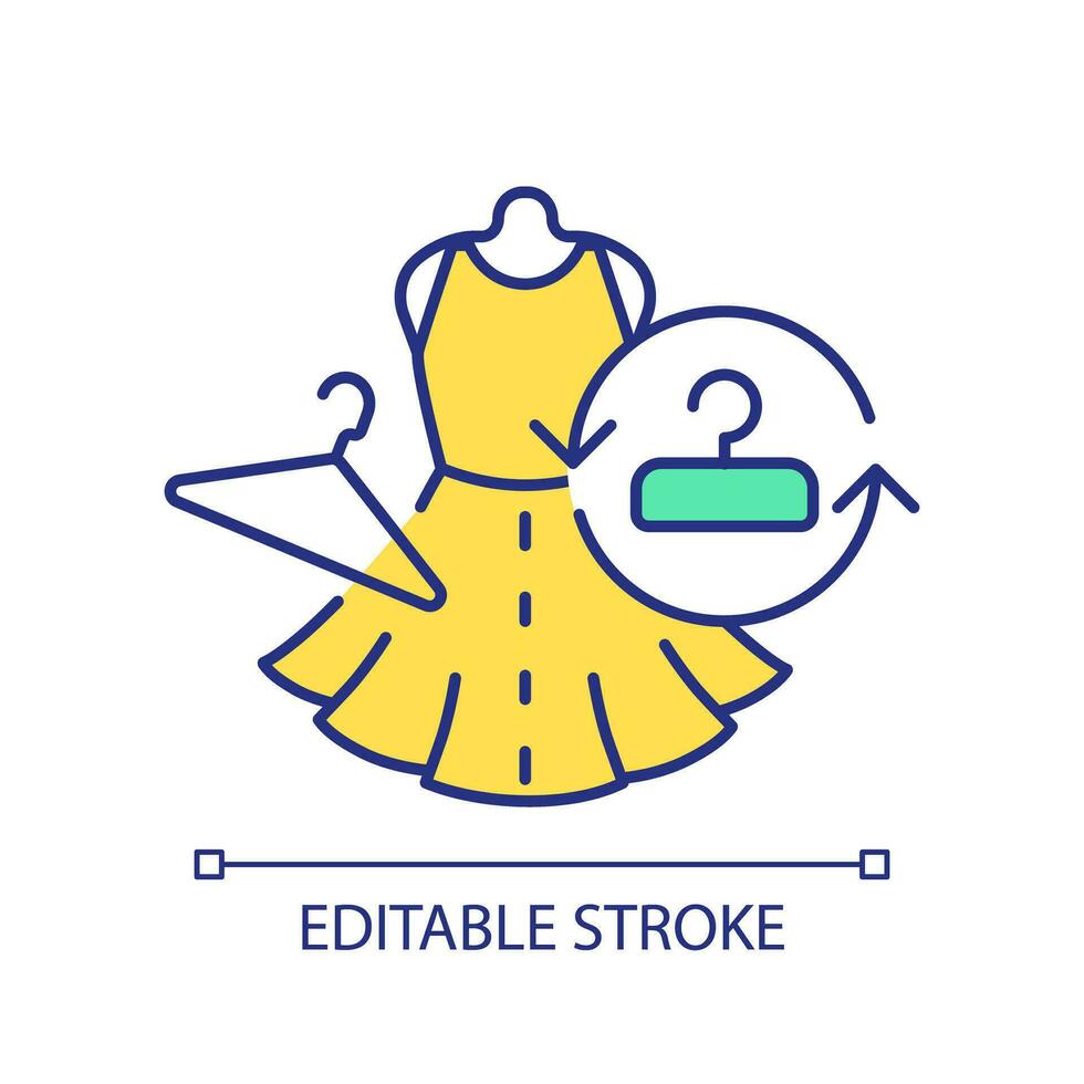 2D editable encourage investments icon representing sustainable fashion, isolated vector, multicolor thin line illustration. vector