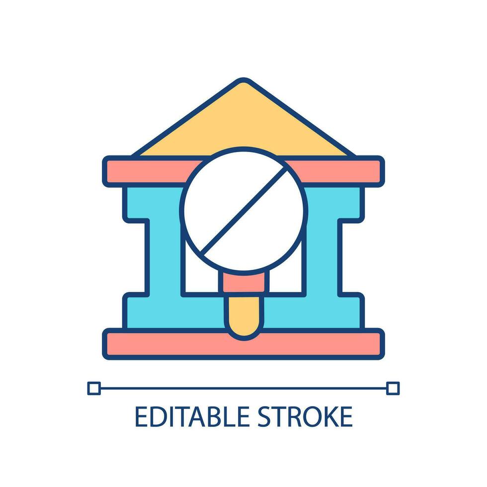 2D editable decentralization thin line icon, isolated vector, multicolor illustration representing digital currency. vector
