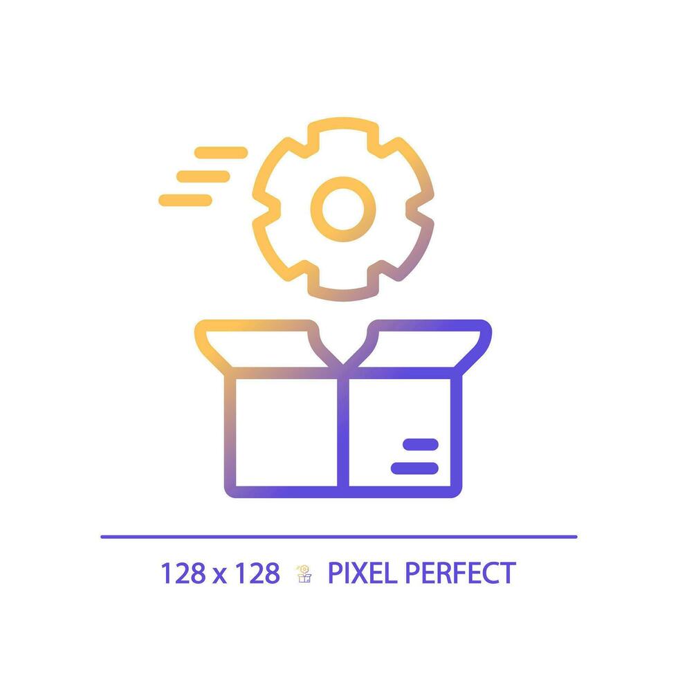 Pixel perfect gradient optimization icon, isolated vector, product management thin line illustration. vector