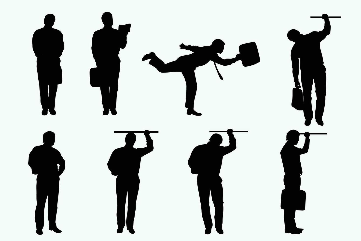 tired businessman black 02 vector