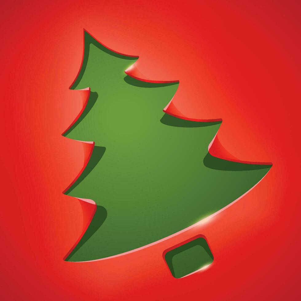 xmas tree back vector