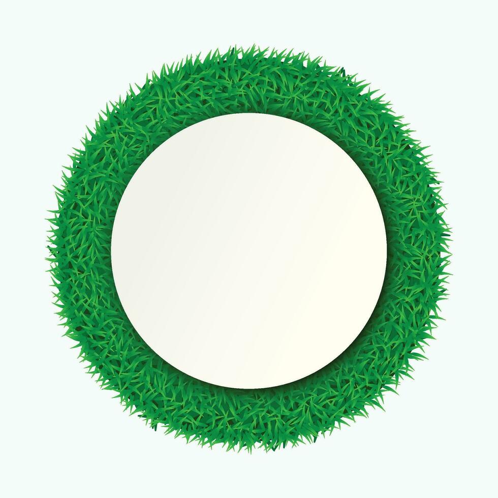 round grass paper vector