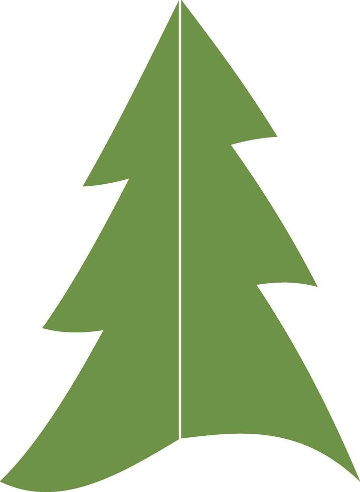 Green Christmas tree decoration and design. vector