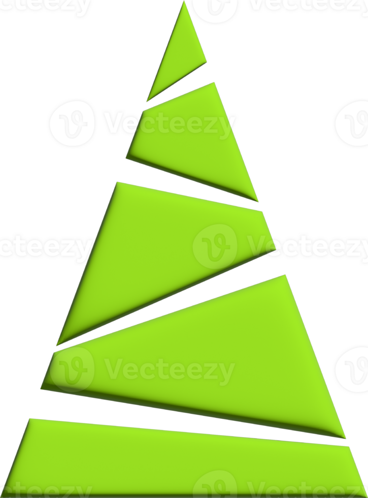 Christmas tree 3d decoration and design. png