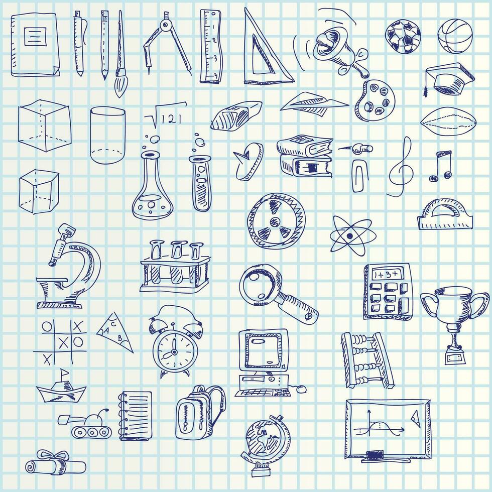 hand draw icons vector
