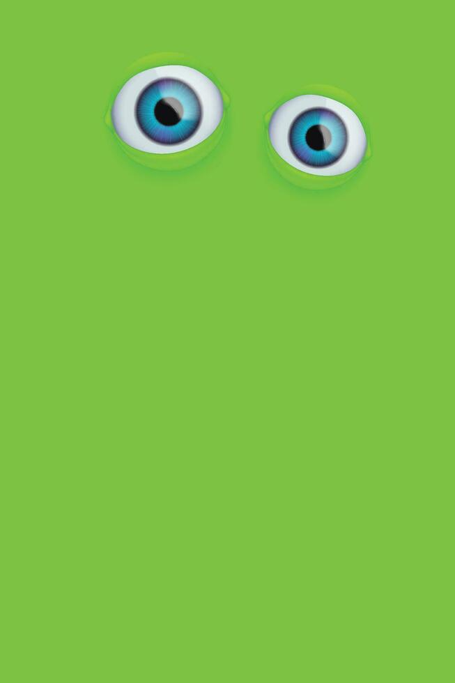 eyes on green background vector