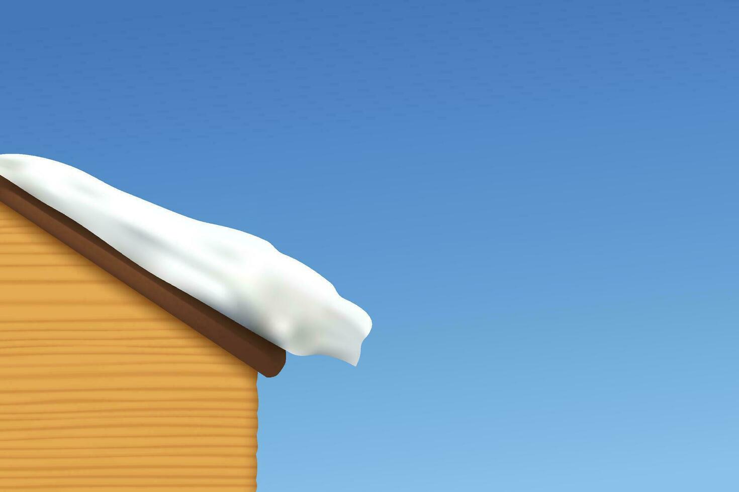 snow on roof vector