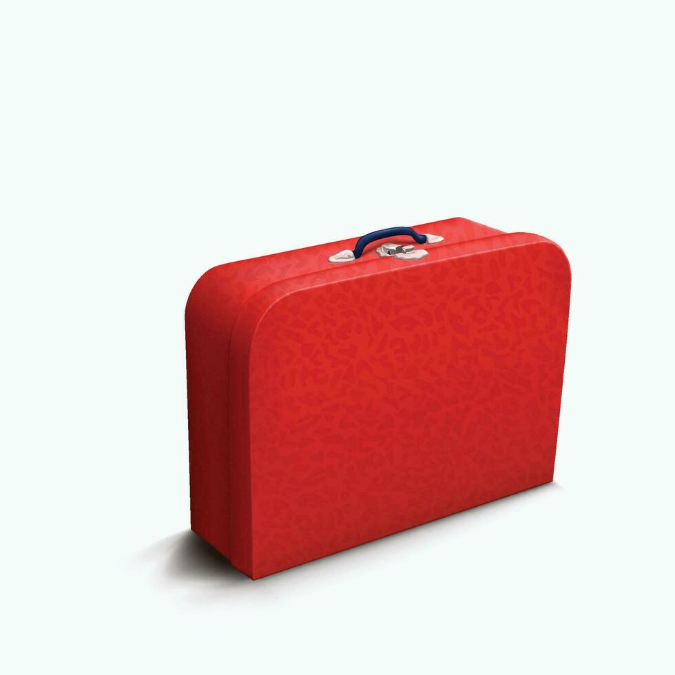 suitcase on white vector