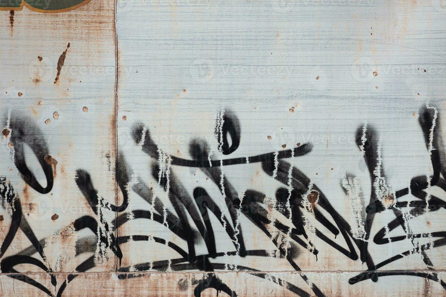 Cracked and abstract grunge texture. Aged material surface backdrop. Weathered effect pattern. Old and dirty background. photo