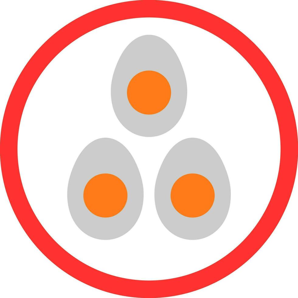 Boiled Egg Vector Icon Design