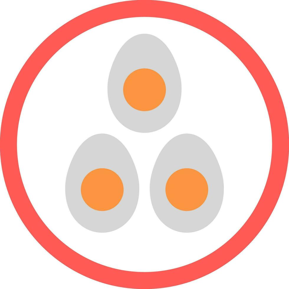 Boiled Egg Vector Icon Design