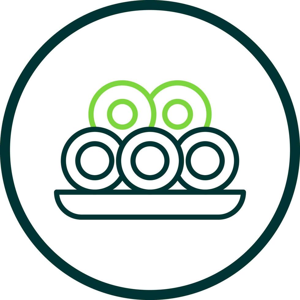 Onion Rings Vector Icon Design