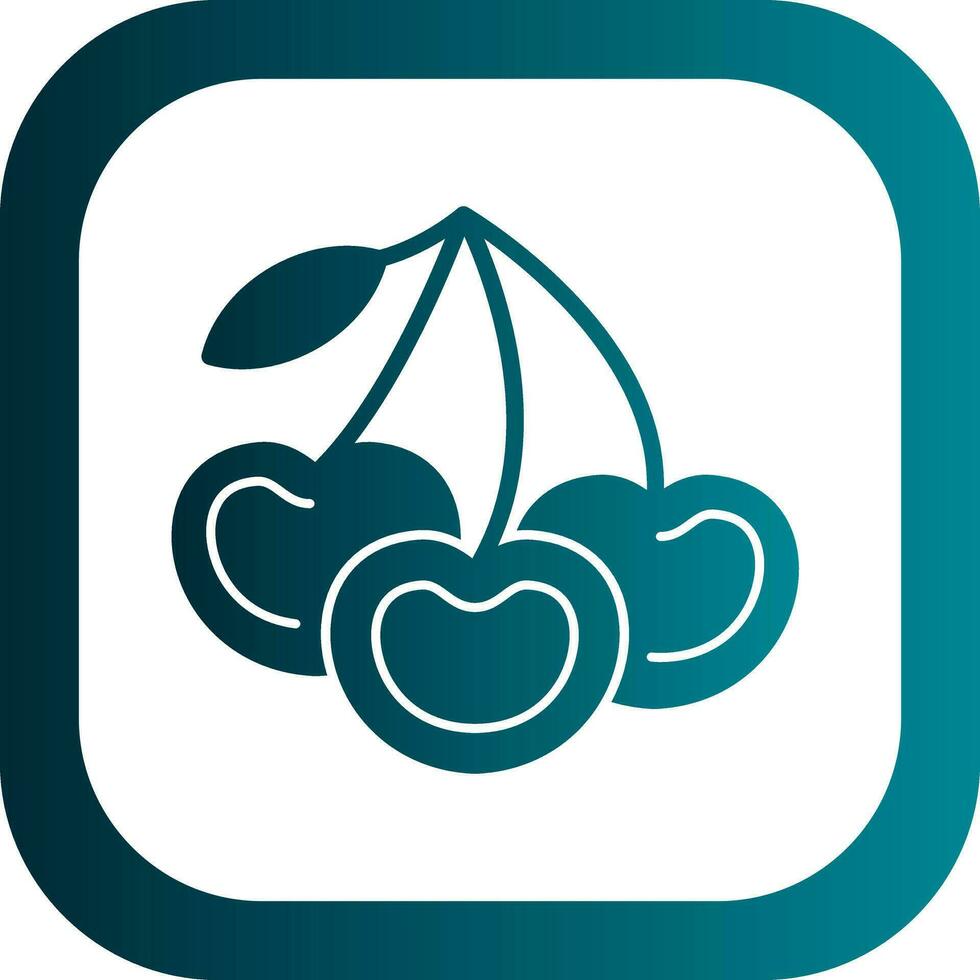 Cherries Vector Icon Design
