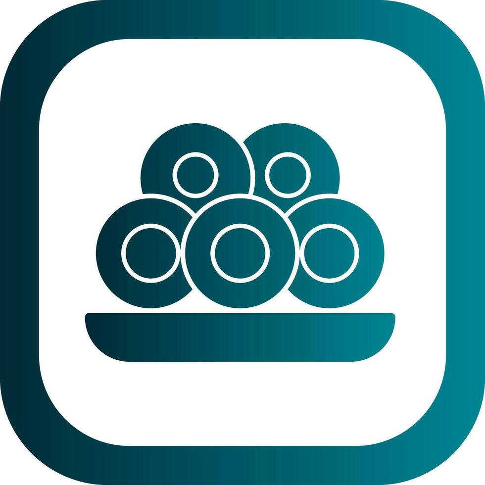 Onion Rings Vector Icon Design