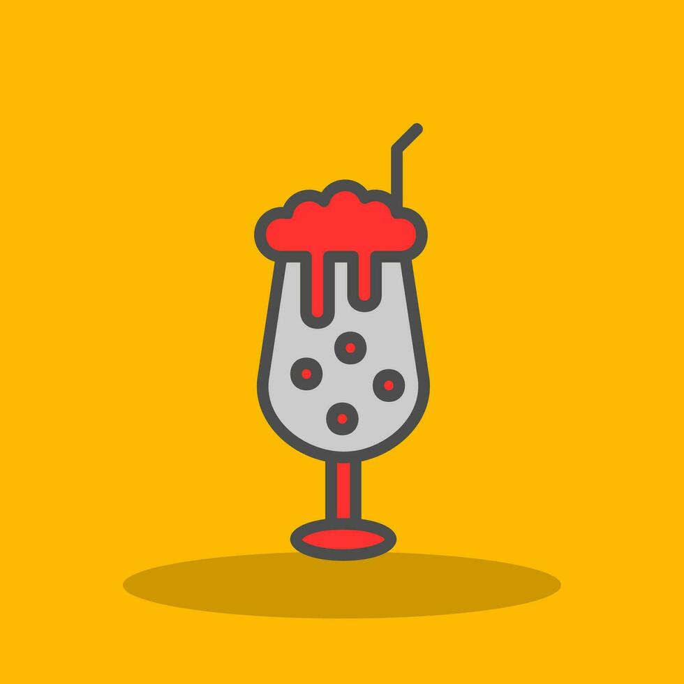 Milkshake Vector Icon Design