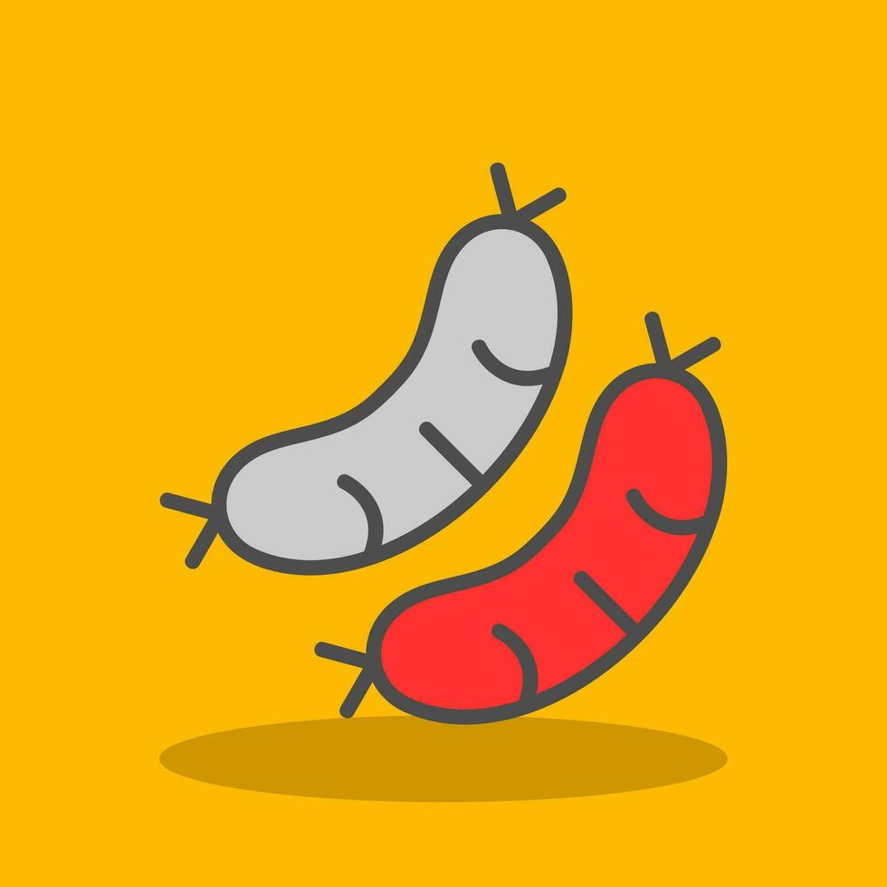 Sausage Vector Icon Design