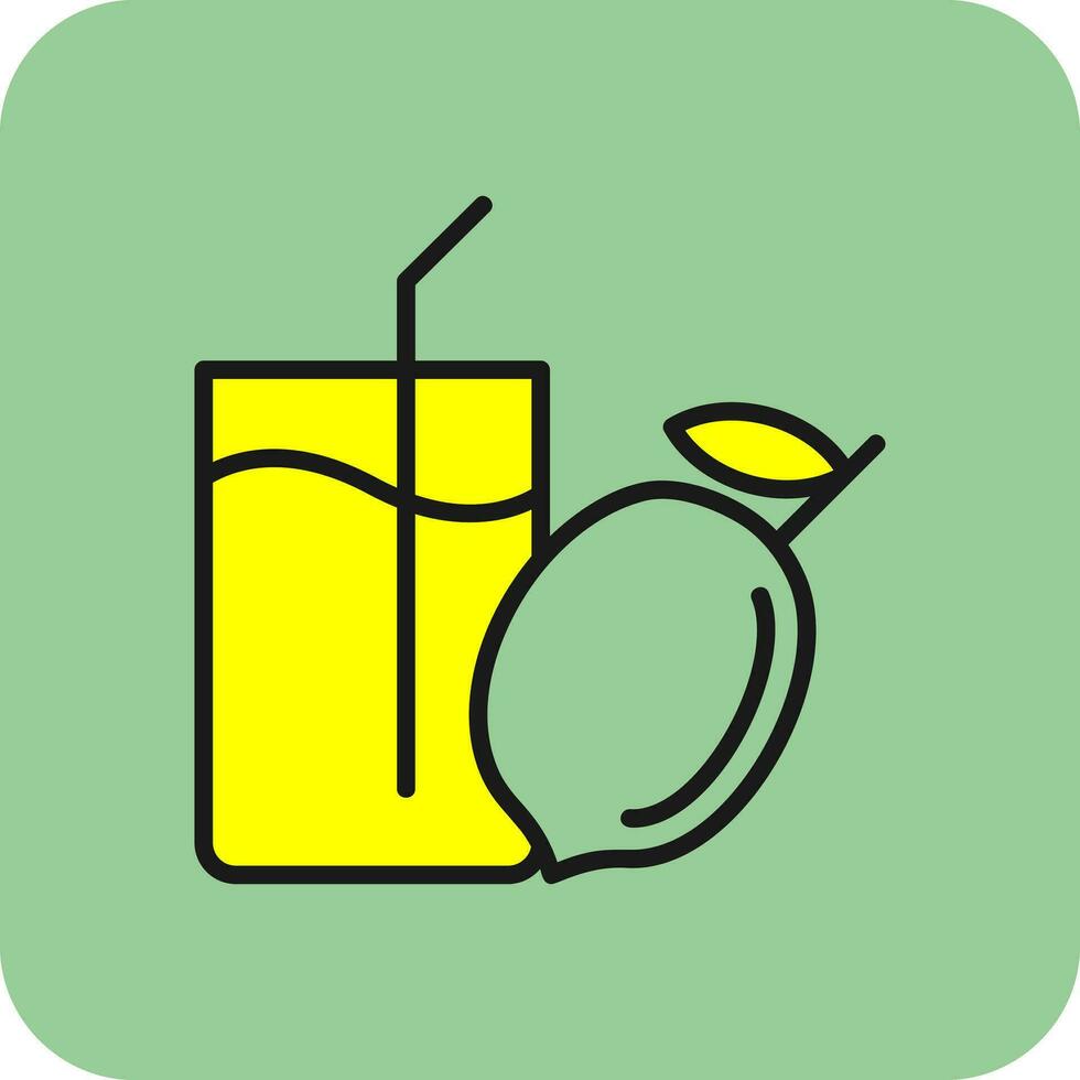 Lemon Juice Vector Icon Design