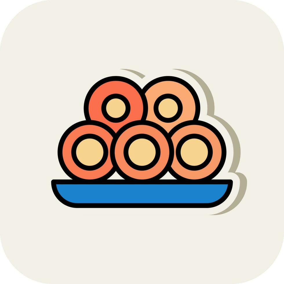 Onion Rings Vector Icon Design