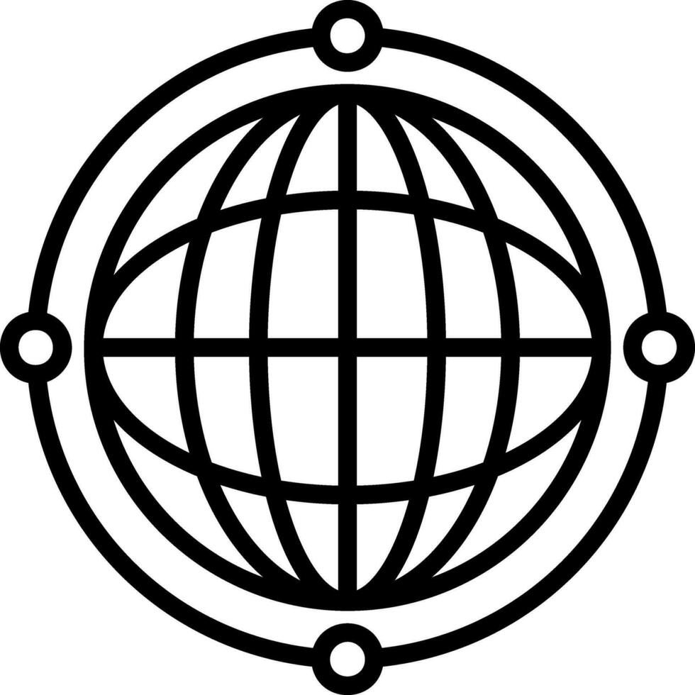 Virtual World Globe Vector Icon Design