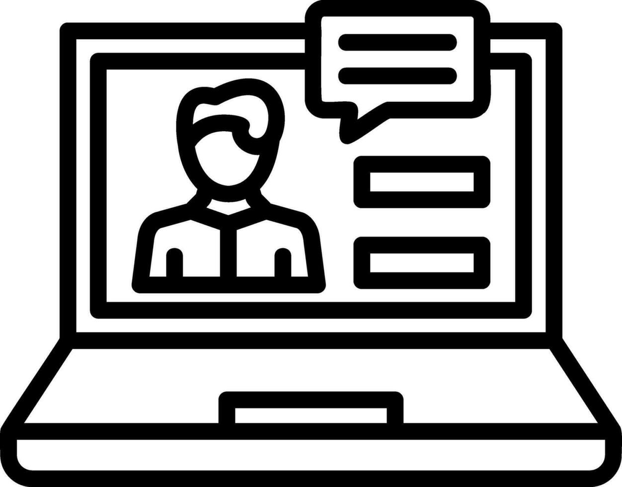 Virtual Job Training Vector Icon Design