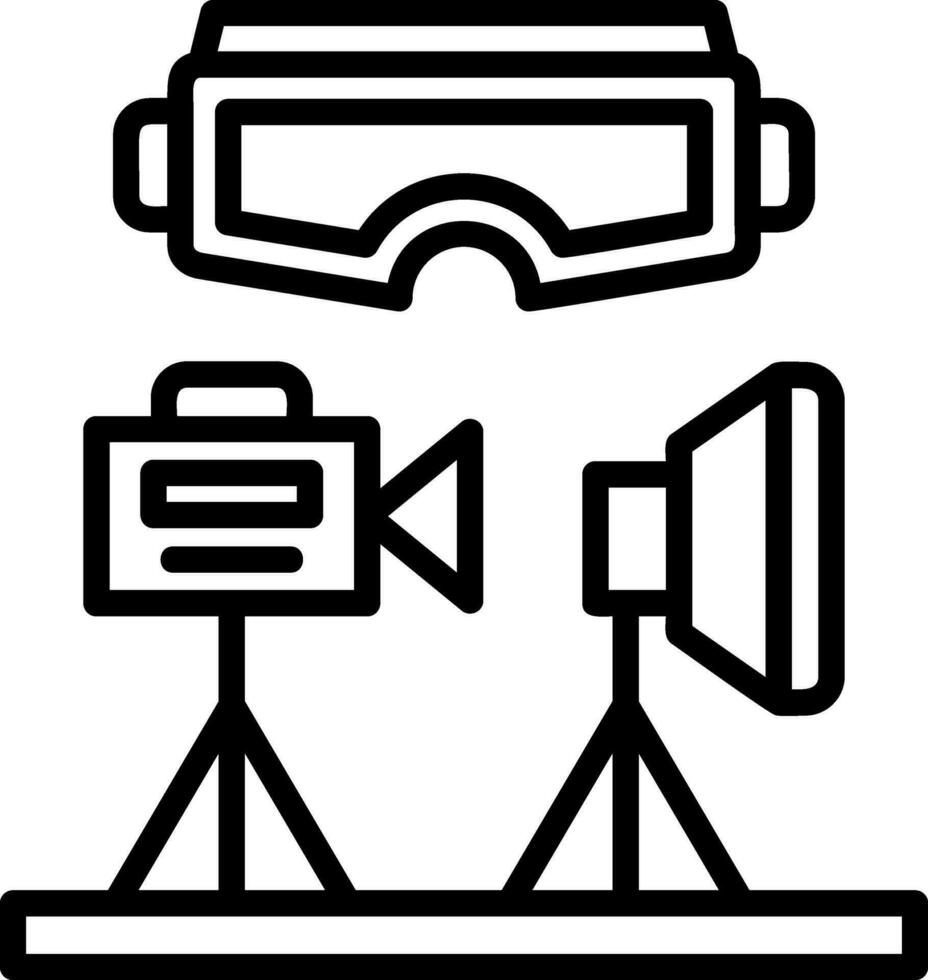 VR Design Studio Vector Icon Design