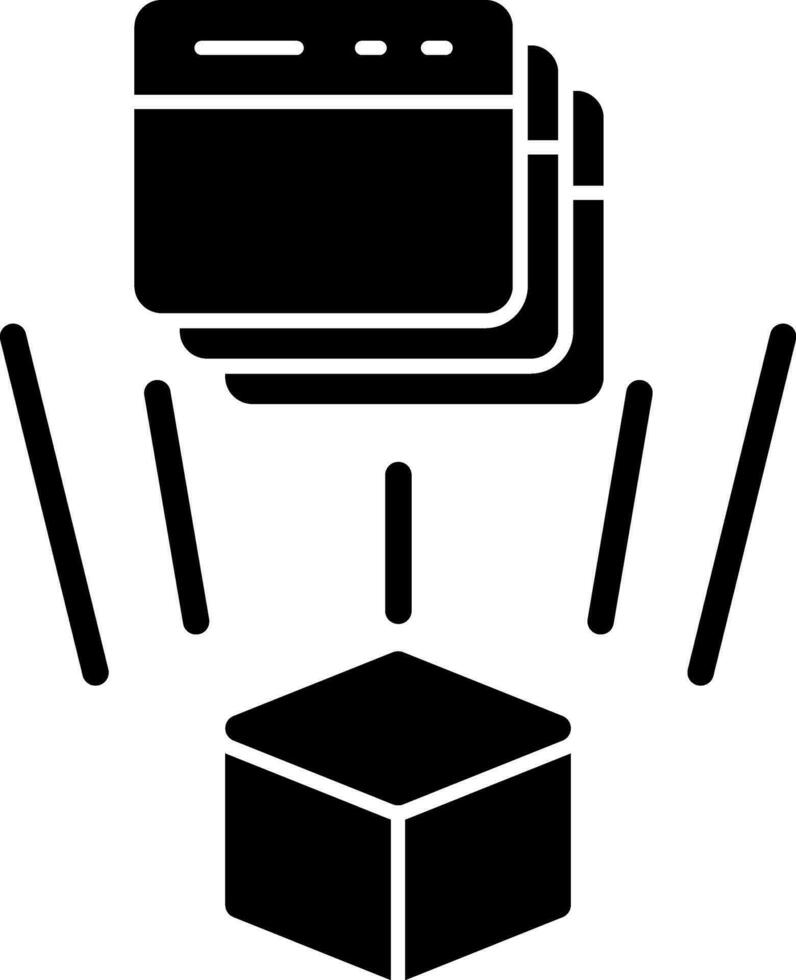Holographic Interface Vector Icon Design