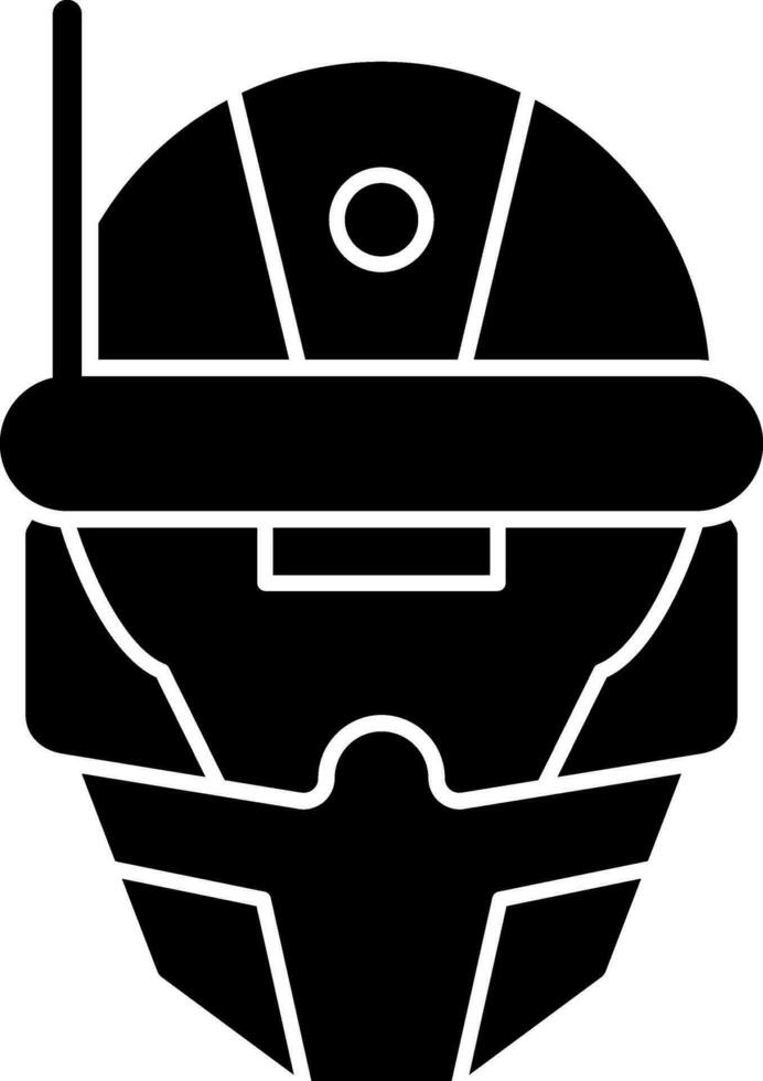 Cyberspace Helmet Vector Icon Design