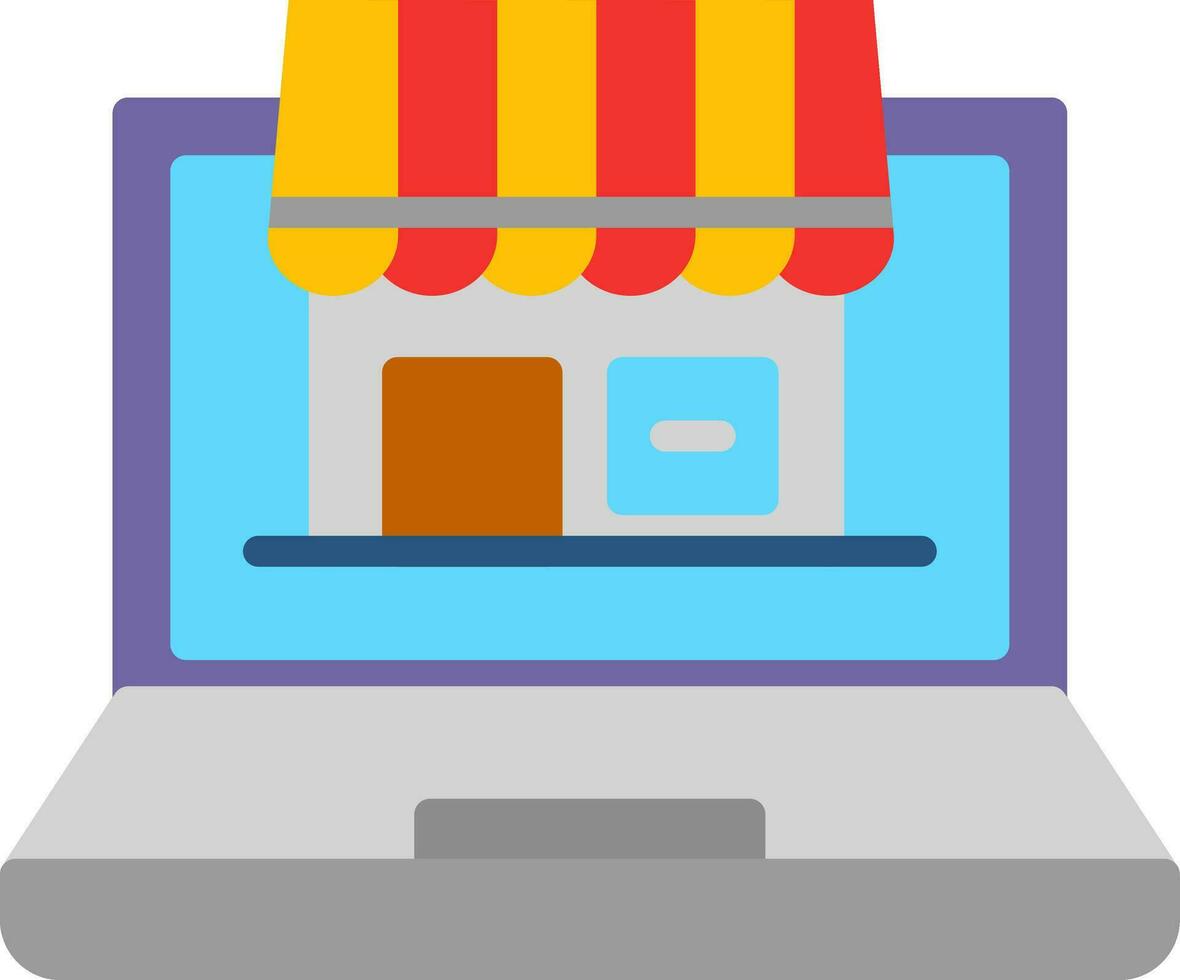 Virtual Marketplace Vector Icon Design