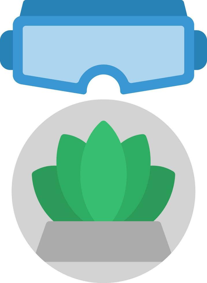 VR Meditation Space Vector Icon Design