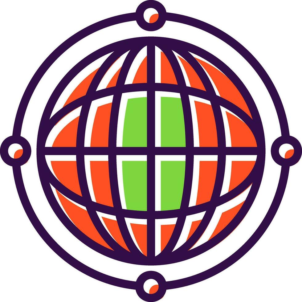 Virtual World Globe Vector Icon Design