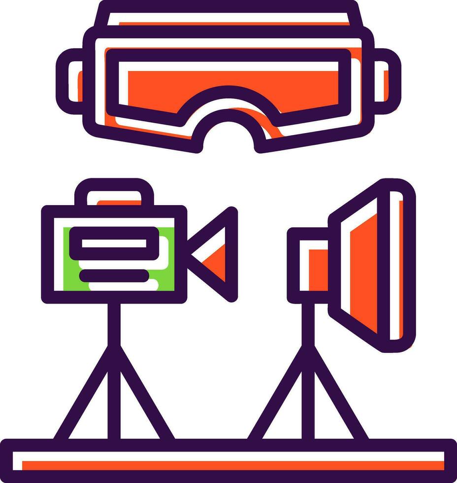 VR Design Studio Vector Icon Design