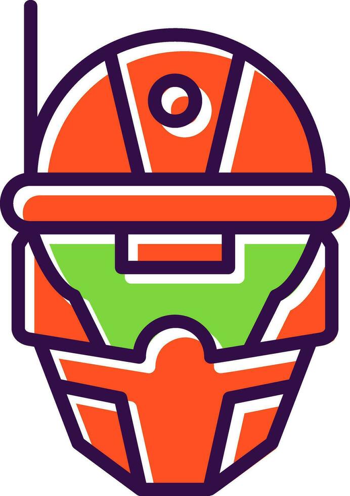 Cyberspace Helmet Vector Icon Design