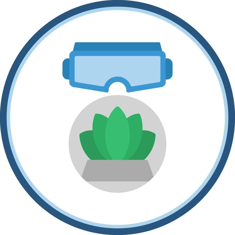 VR Meditation Space Vector Icon Design