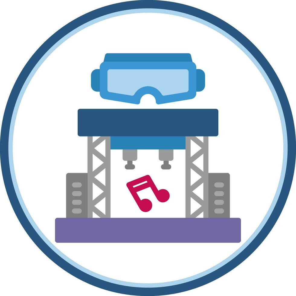 Virtual Reality Concert Vector Icon Design