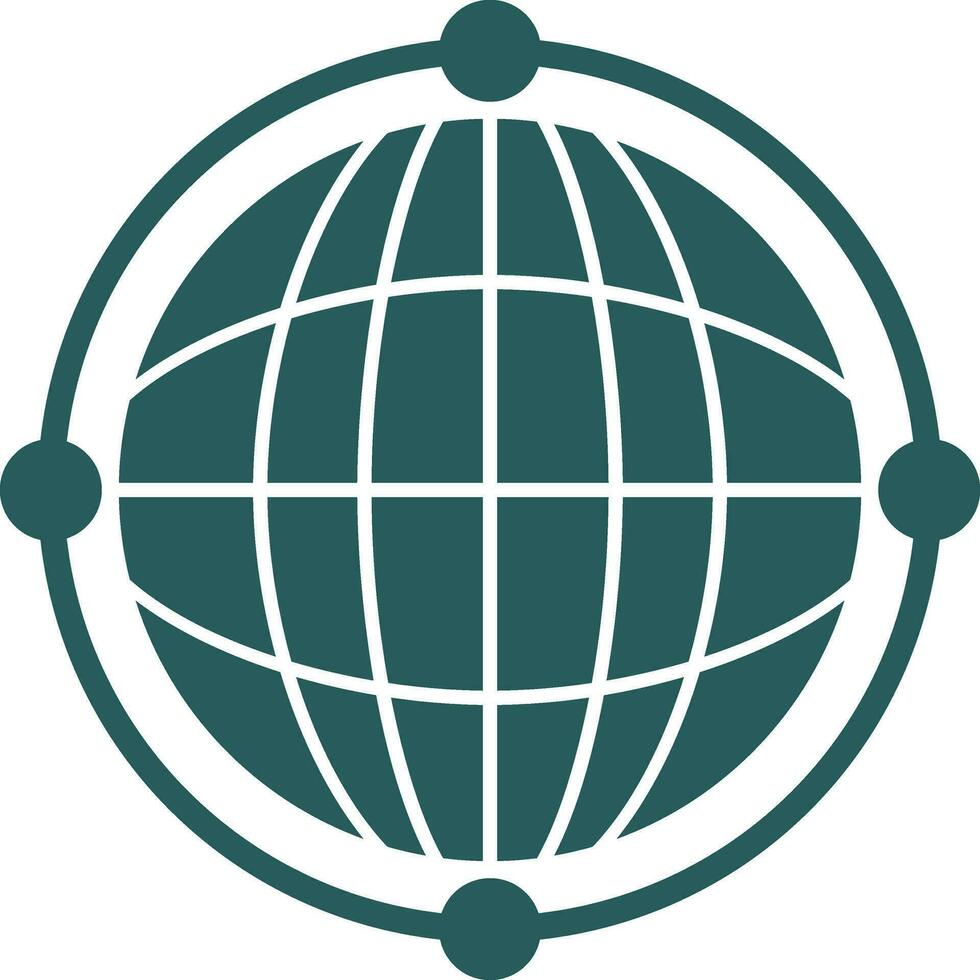 Virtual World Globe Vector Icon Design