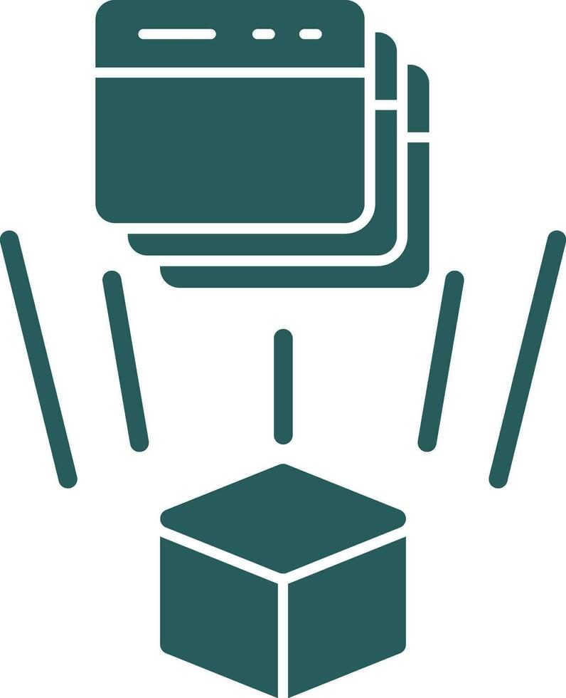 Holographic Interface Vector Icon Design