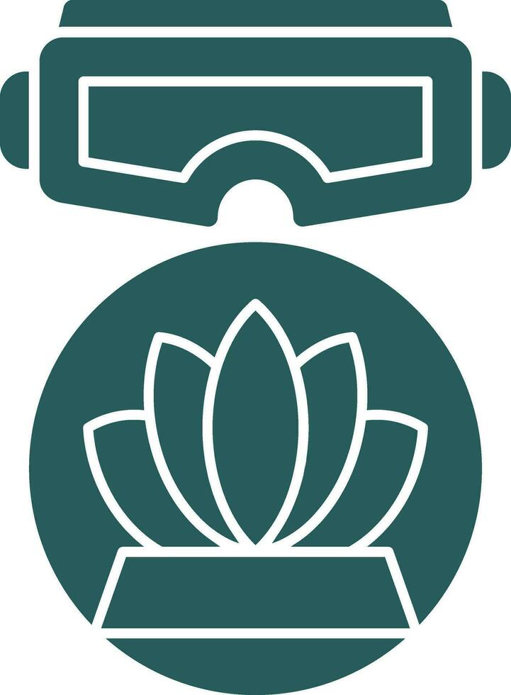 VR Meditation Space Vector Icon Design