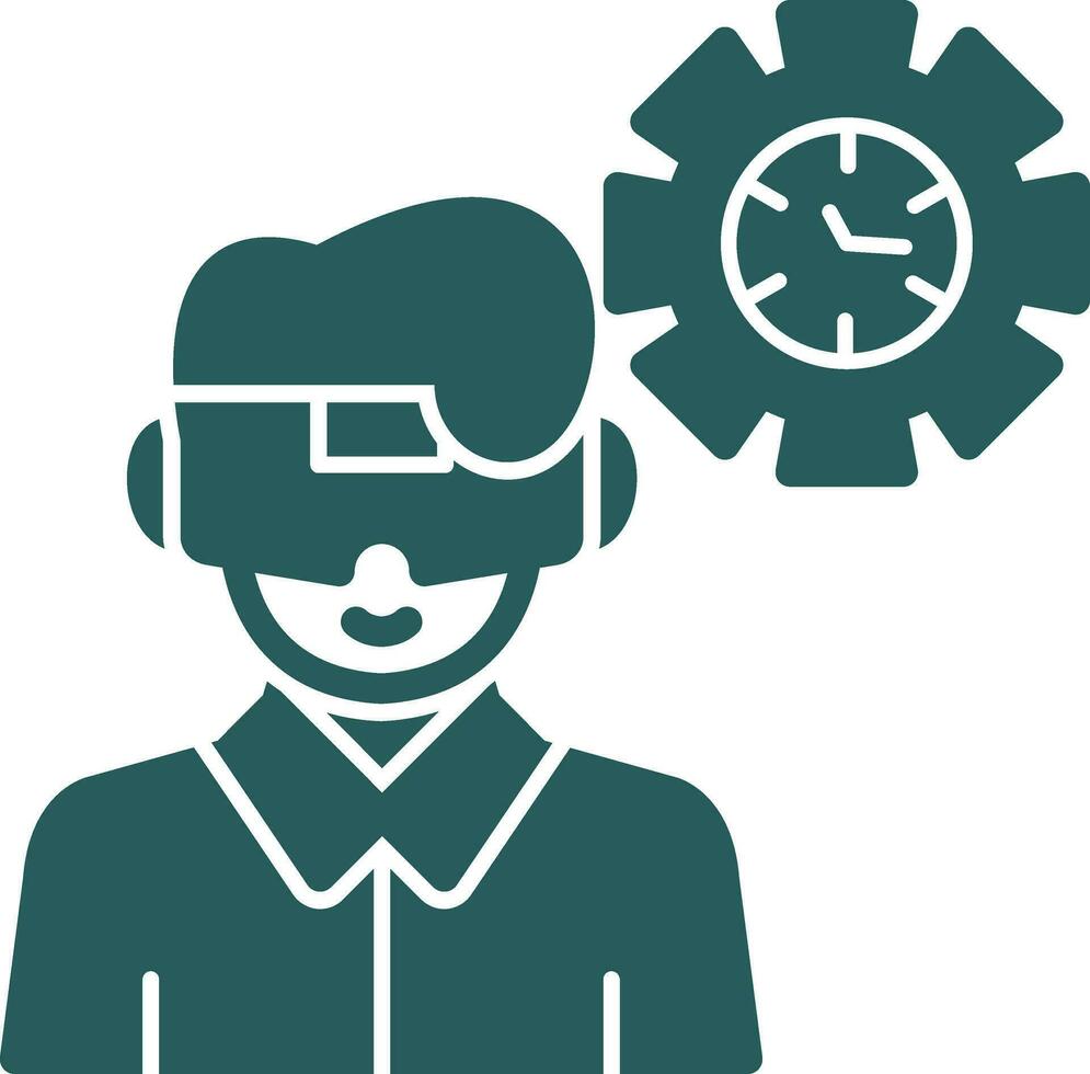 VR Historical Reenactment Vector Icon Design