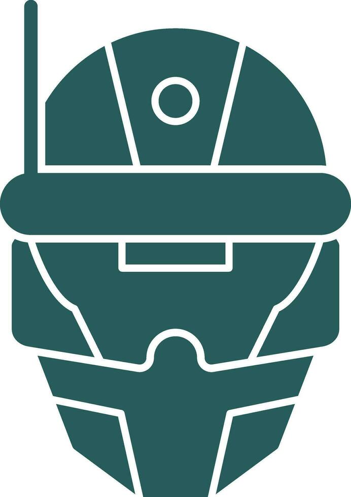 Cyberspace Helmet Vector Icon Design