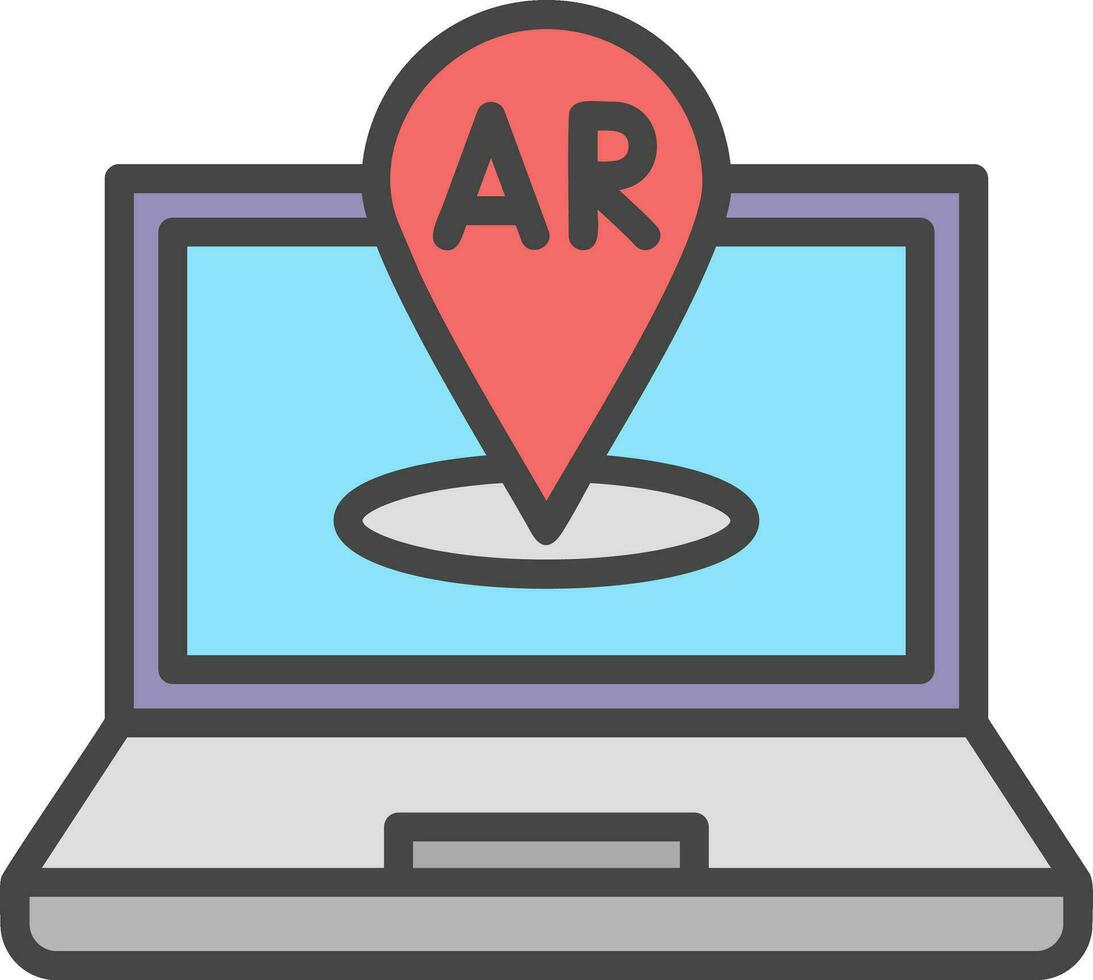 AR Navigation Vector Icon Design
