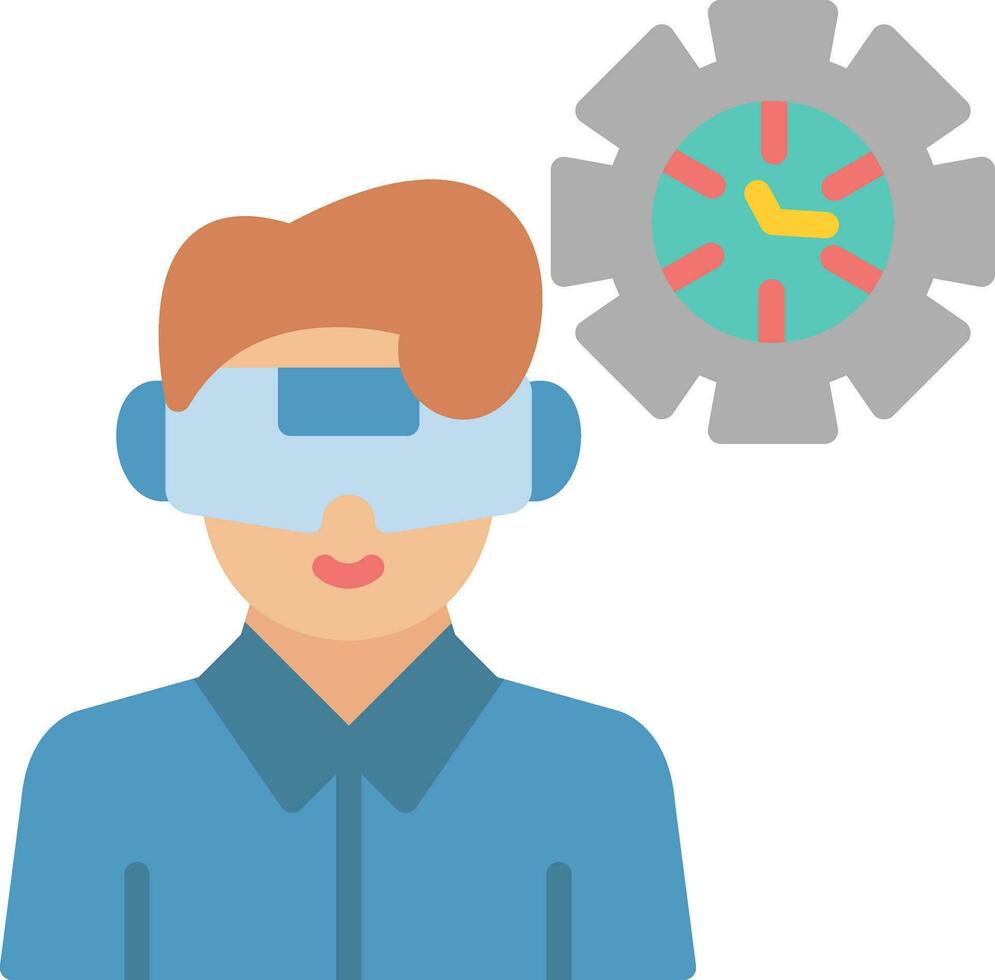 VR Historical Reenactment Vector Icon Design