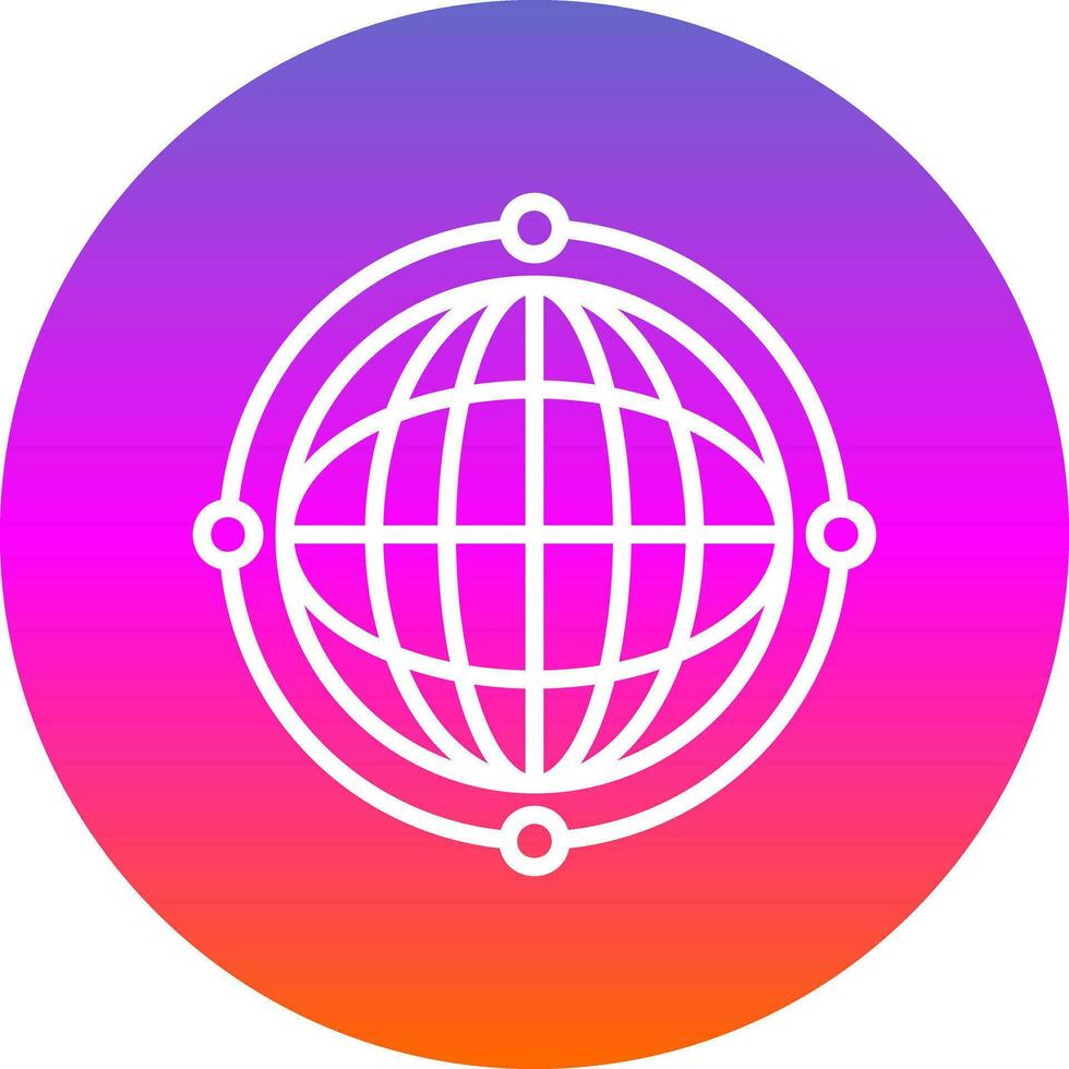 Virtual World Globe Vector Icon Design