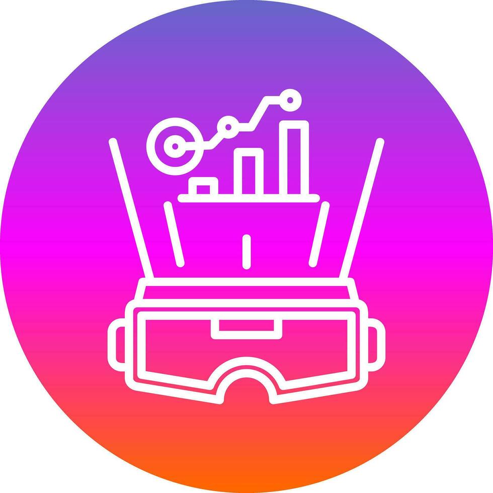 VR Data Visualization Vector Icon Design