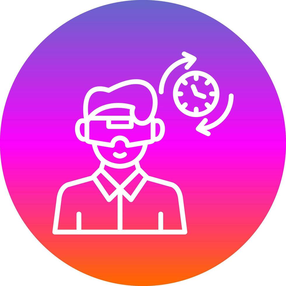 Time Travel Simulation Vector Icon Design