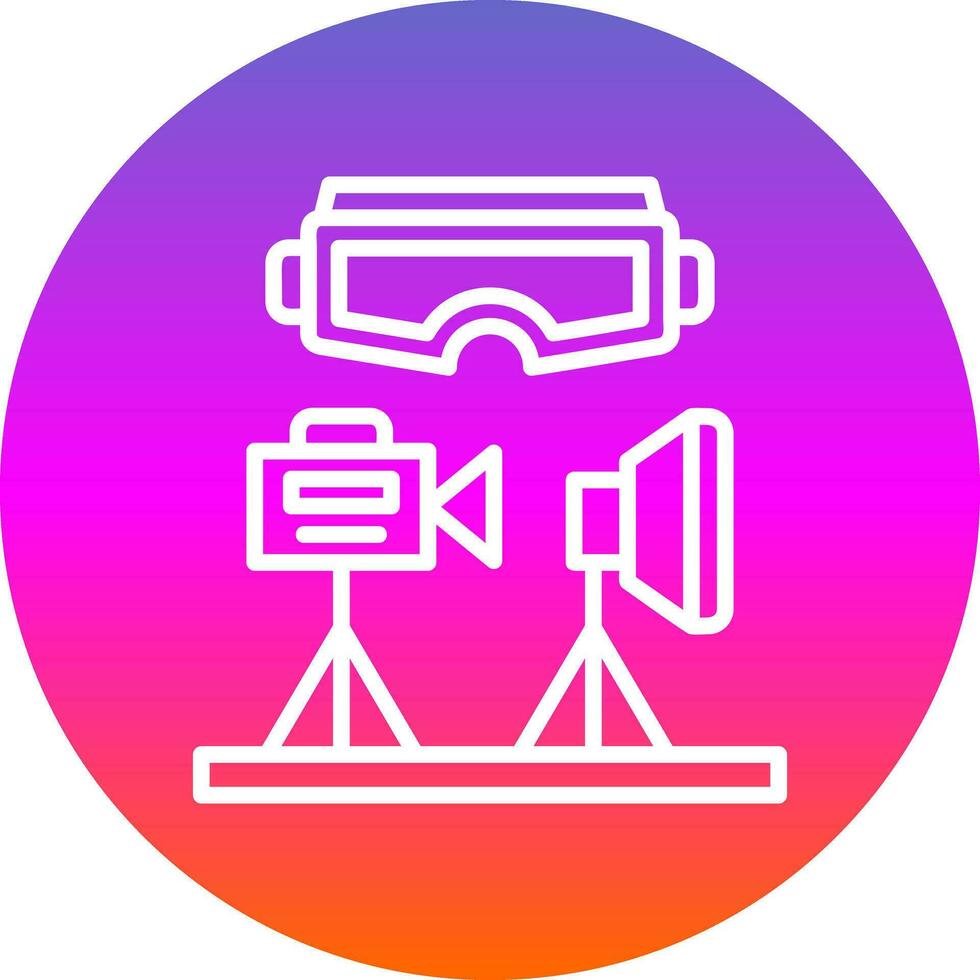 VR Design Studio Vector Icon Design