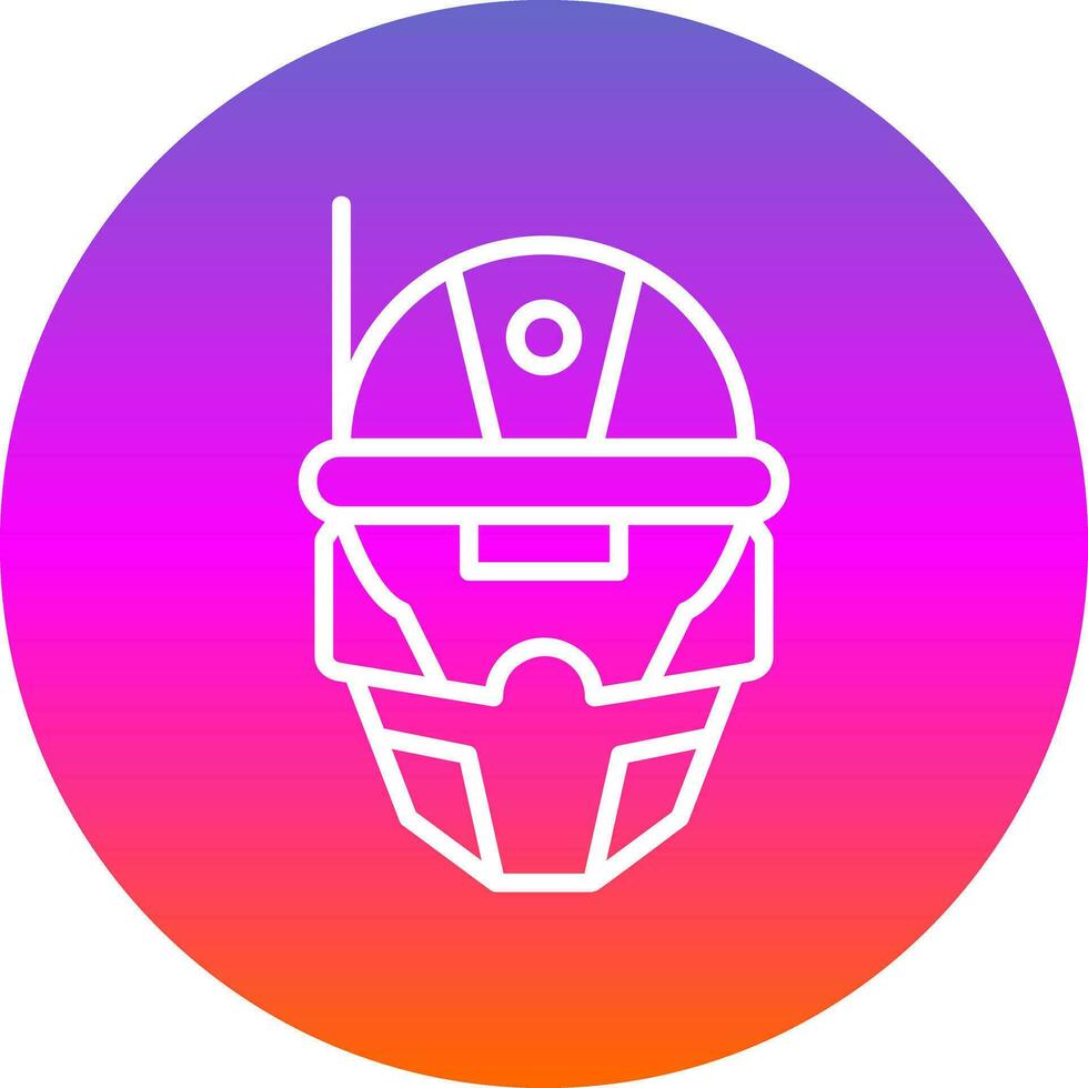 Cyberspace Helmet Vector Icon Design
